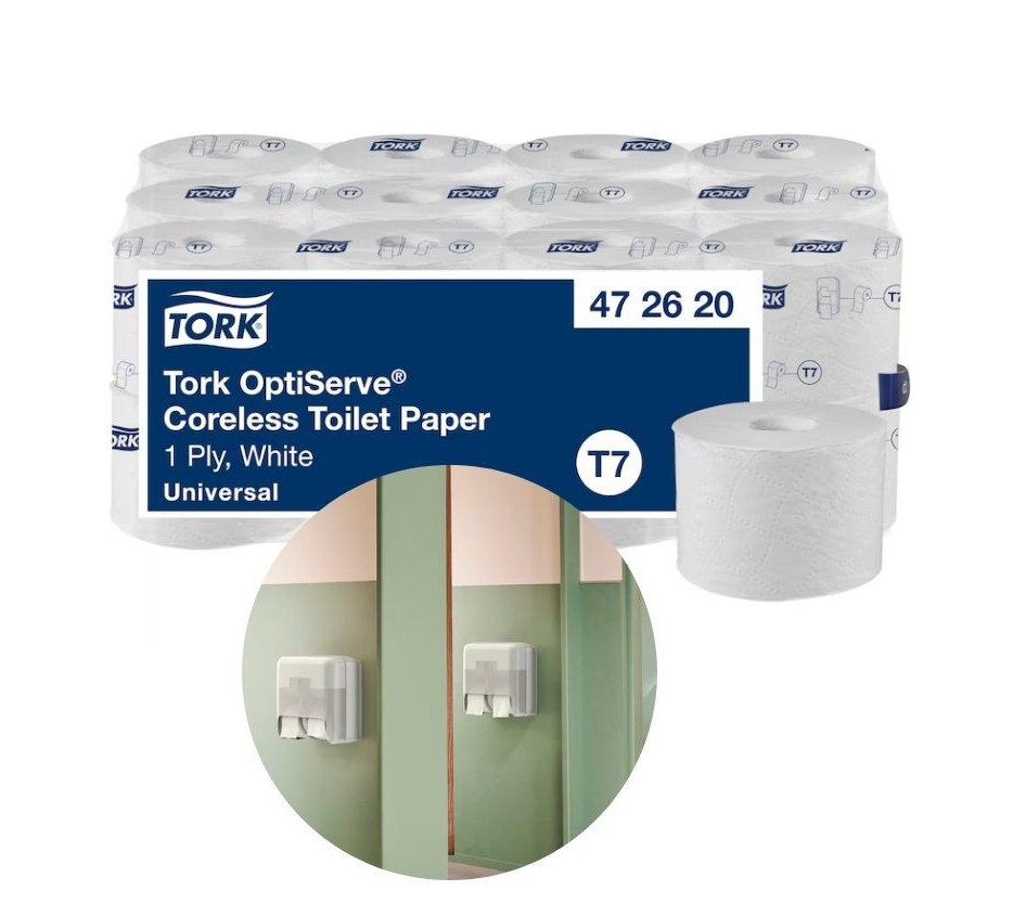 OptiServe Coreless Toilet Paper T7