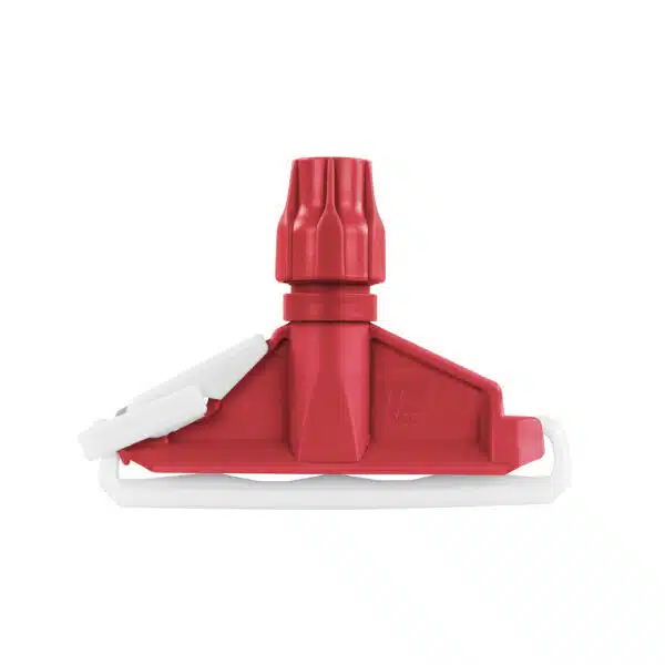 TTS® Plastic Mop Head Clamp Red, Eco-friendly- Fits 18-23 mm Handles, Polypropylene, Compatible with Flat & Jaw Wringers, Durable, Easy to Use