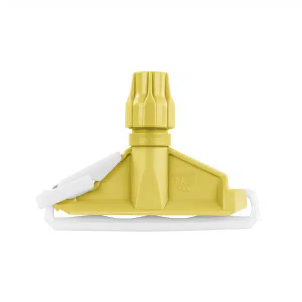 TTS® Plastic Mop Head Clamp Yellow, Eco-friendly- Fits 18-23 mm Handles, Polypropylene, Compatible with Flat & Jaw Wringers, Durable, Easy to Use