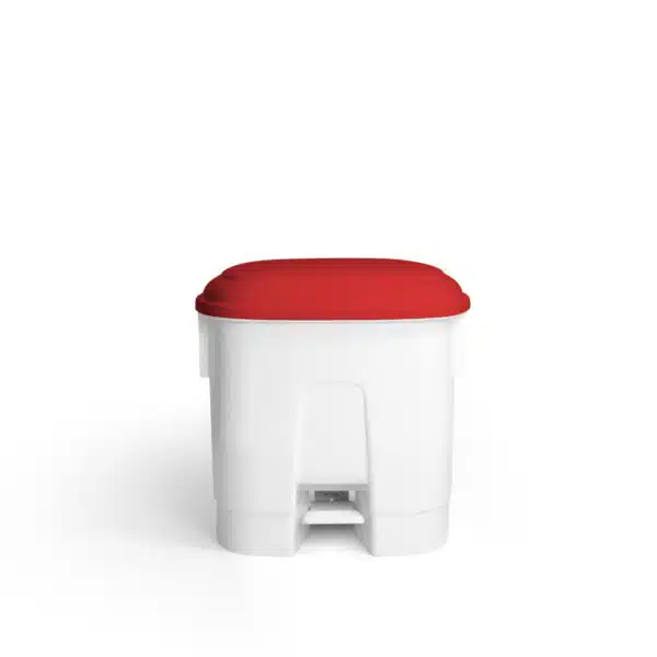 TTS® Derby 30L Kitchen Bin Red Eco-Friendly-  Odor-Eliminating Pedal Bin- Recyclable Kitchen & Bathroom Waste Bin with Bag Tightener
