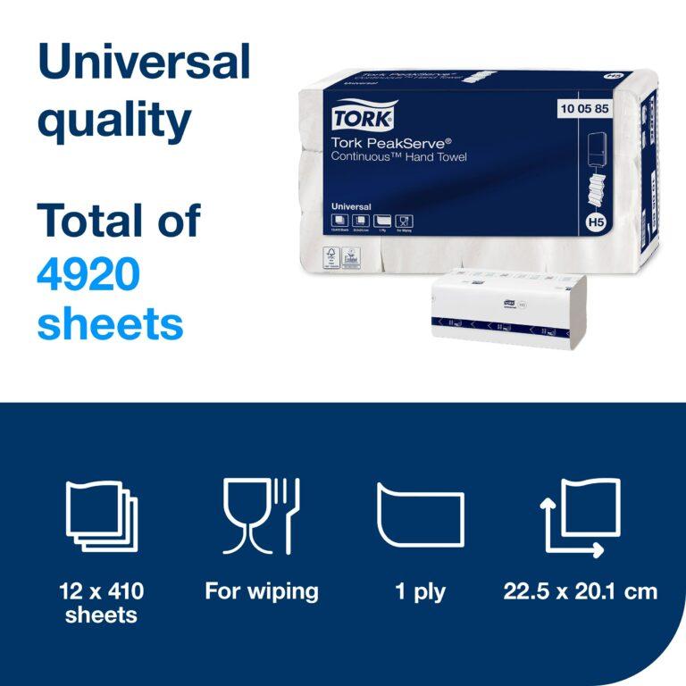 Tork PeakServe® Continuous™ Paper Hand Towels White H5
