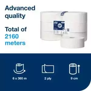 Tork Jumbo Toilet Paper Roll White T1