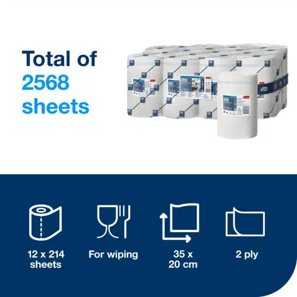 Tork Centrefeed Wiping Paper Plus White M1