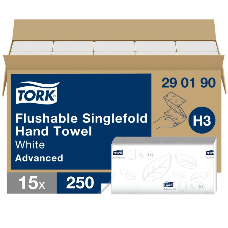 Tork Singlefold Flusable Hand Towels White H3