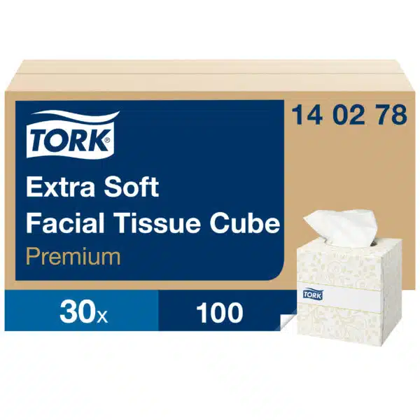 Tork Soft Facial Tissue Cube Box White