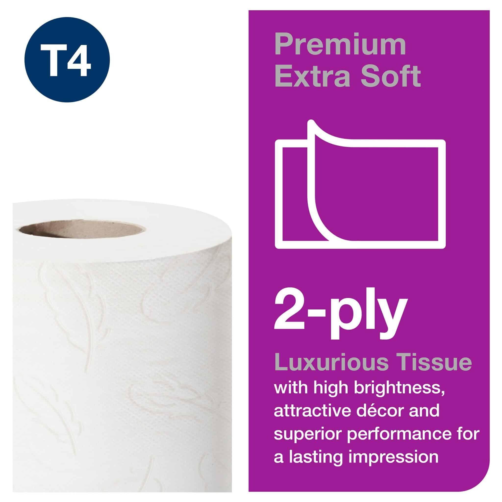 Tork Extra Soft Conventional Toilet Paper Roll White Premium T4 - Western  Hygiene