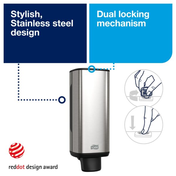 Tork Skincare Dispenser Stainless Steel S4