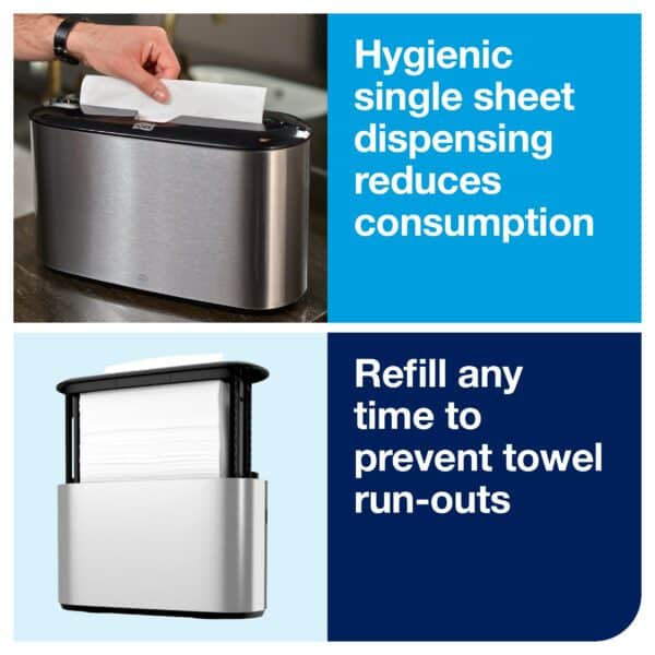 Tork Xpress® Countertop Multifold Hand Towel Dispenser Stainless Steel H2