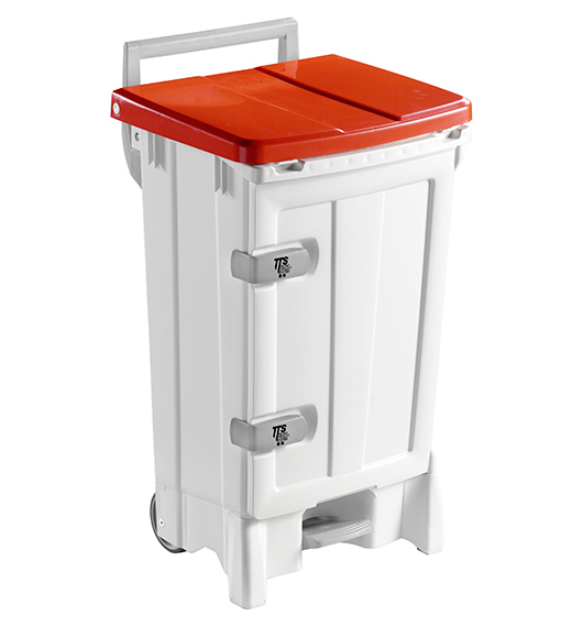 90L Wheelie Bin Red