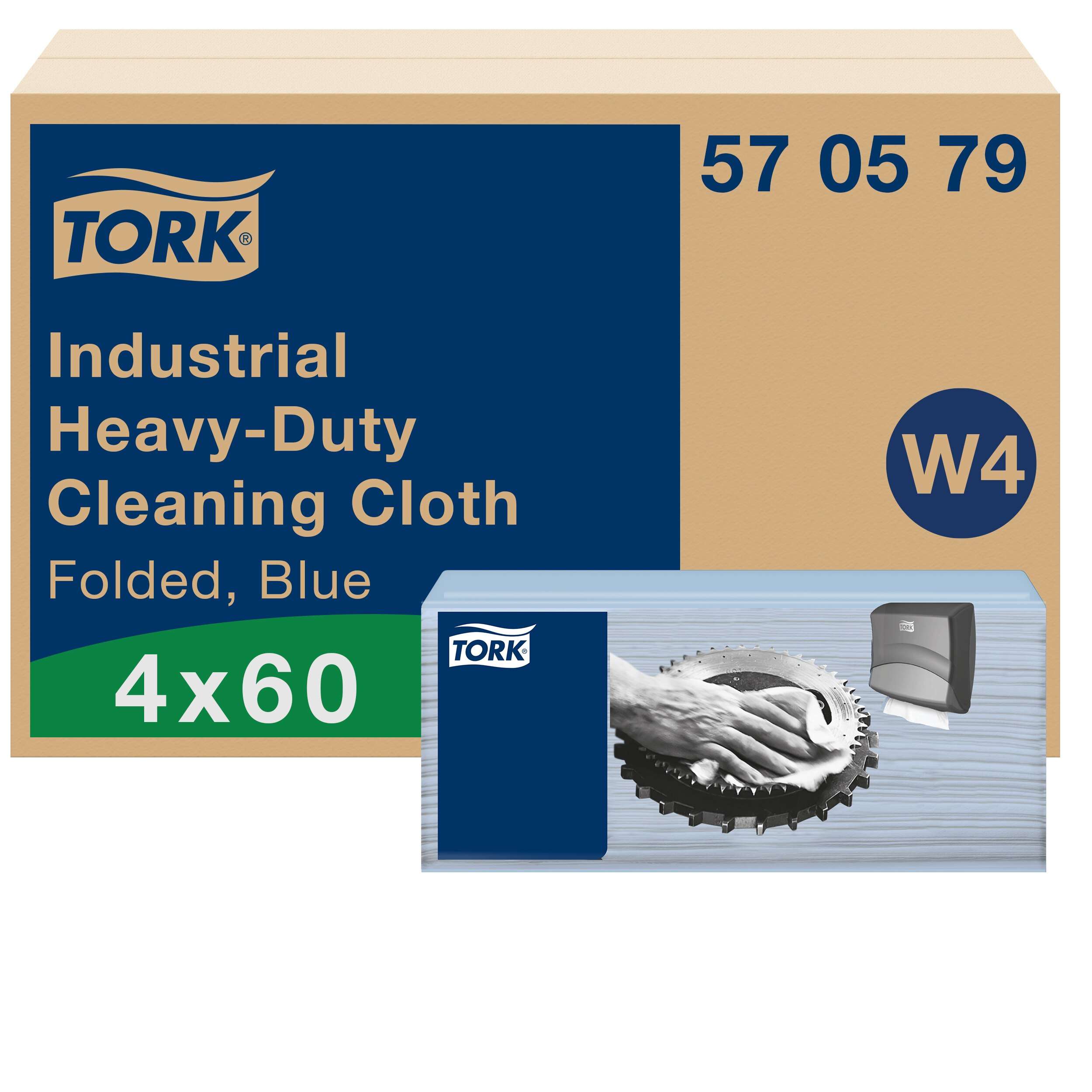 Tork Industrial Heavy-Duty Cleaning Cloth Blue W4