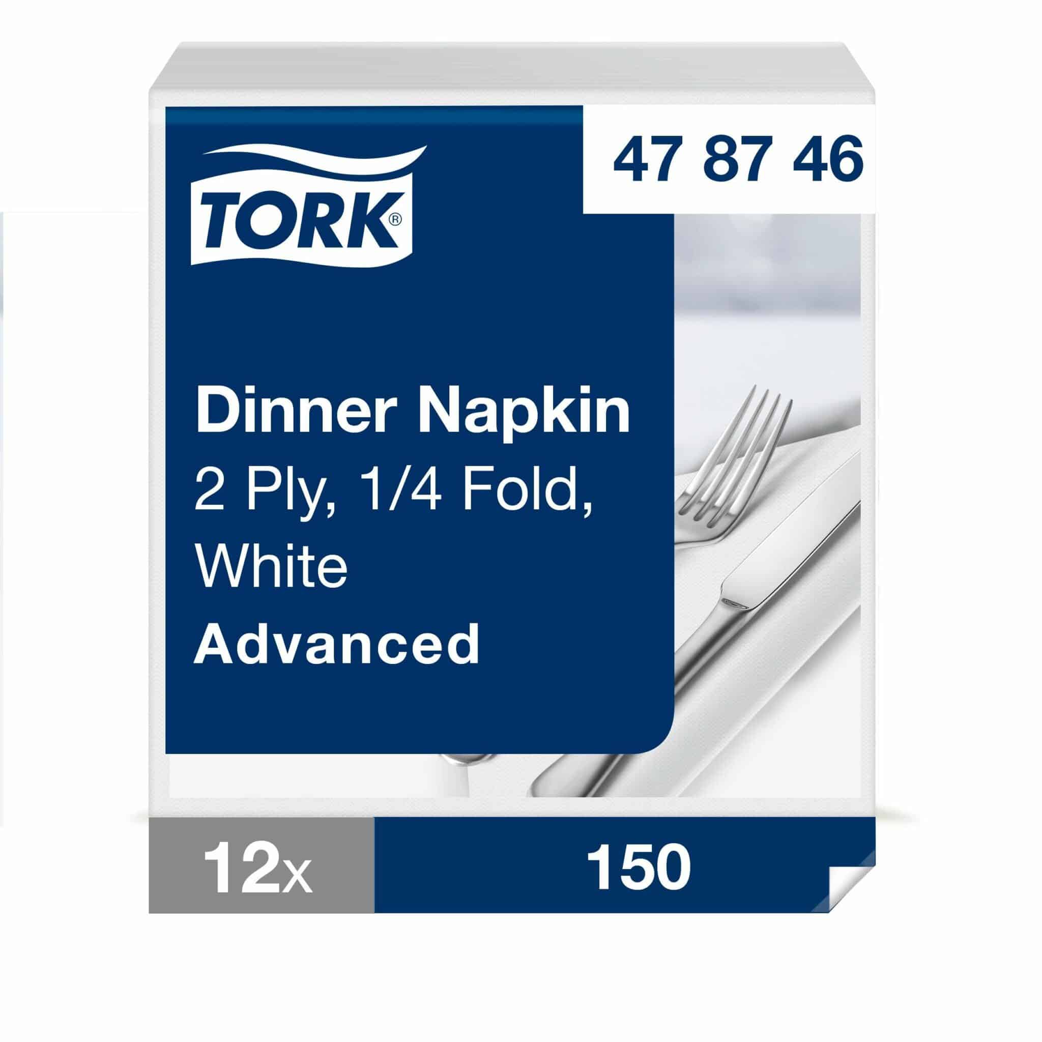 Tork White Dinner Napkin