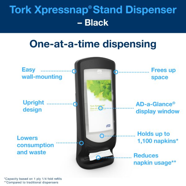 Tork Xpressnap® Stand Napkin Dispenser Black N4