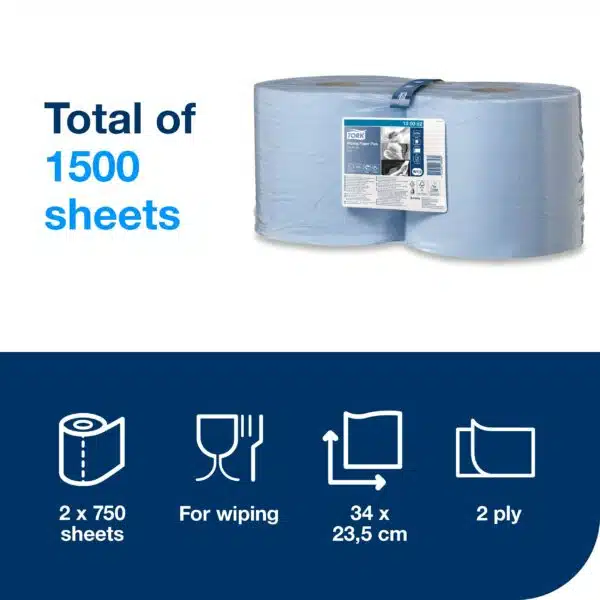 Tork Wiping Paper Plus Blue W1/2