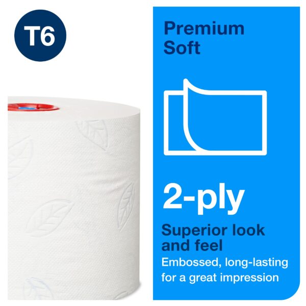Tork Soft Mid-size Toilet Paper Roll White T6