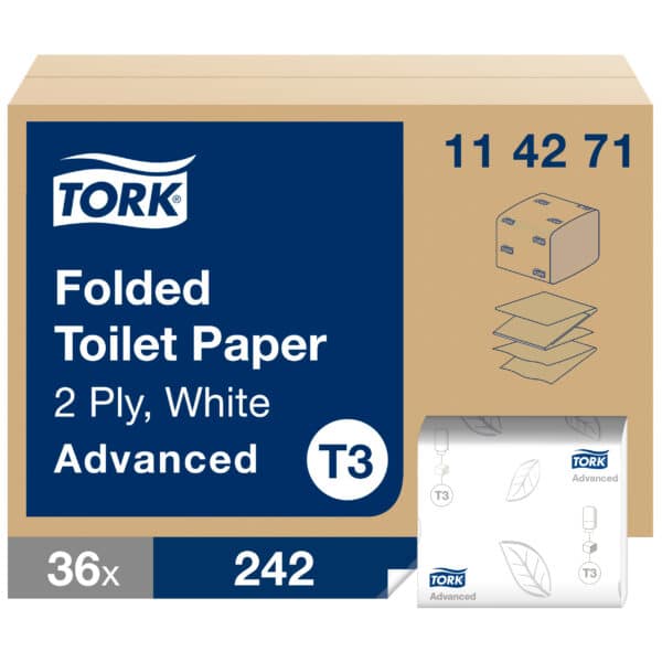 Tork Folded Toilet Paper White T3
