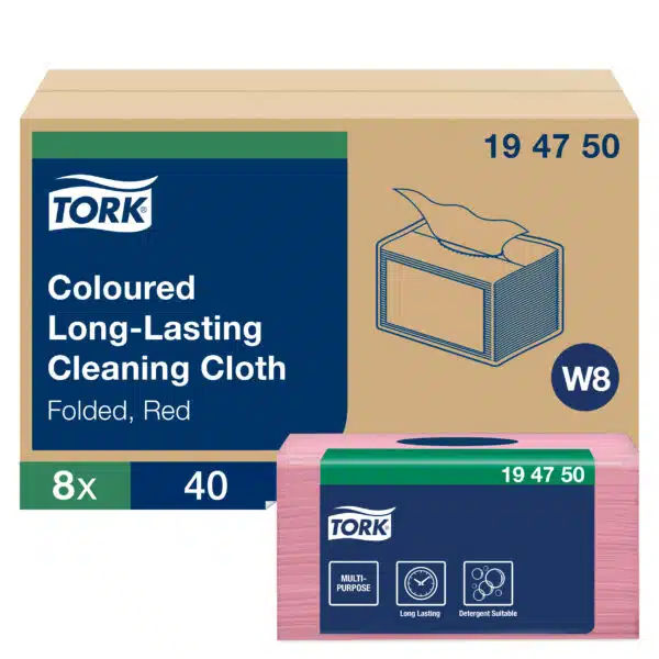 Tork Long-Lasting Cleaning Cloth Red W8