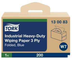 Tork Industrial Heavy Duty Wiping Paper Blue W7