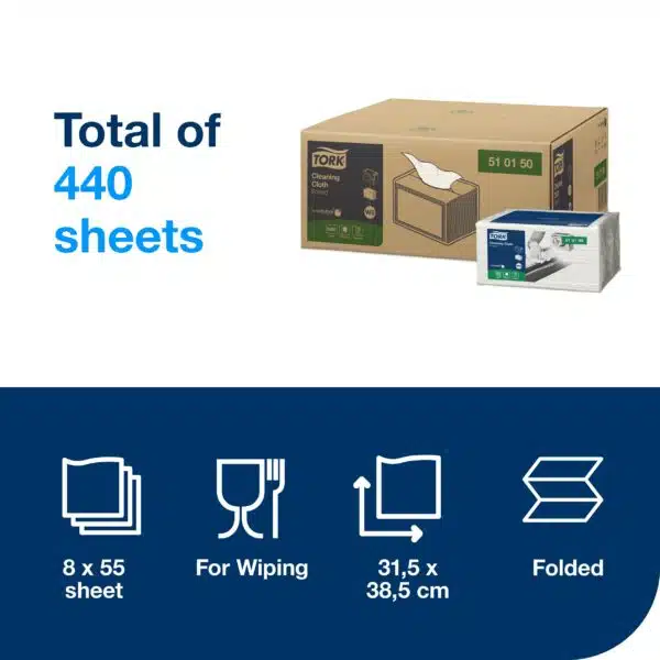 Tork Cleaning Cloth White W8