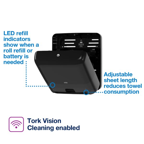 Tork Matic® Hand Towel Roll Dispenser with Intuition Sensor Black H1