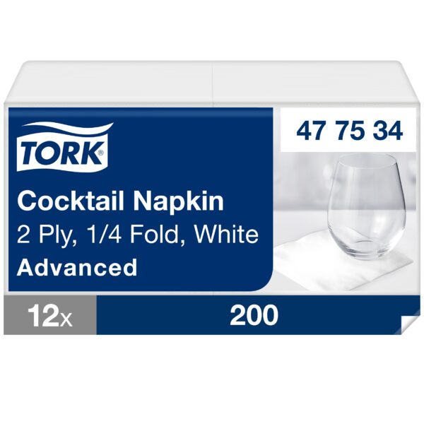 Tork White Cocktail Napkin