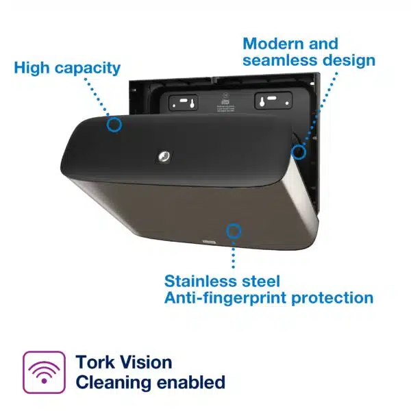 Tork Mini Jumbo Toilet Roll Dispenser Stainless Steel T2