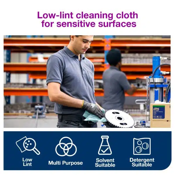 Tork Low-Lint Cleaning Cloth Refill Turquoise W10